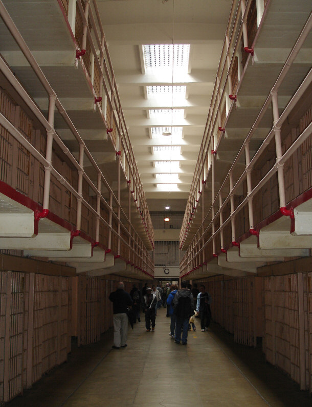 Cell Block Inside Alcatraz Prison