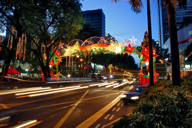 Orchard Road During Christmas Season