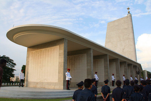 Kranji War Memorial During a Military Service