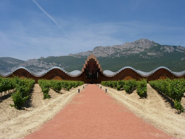 Bodegas Ysios is architecturally stunning and it’s located in Laguardia near the Sierra de Cantabria mountain range in the Rioja region of Spain.