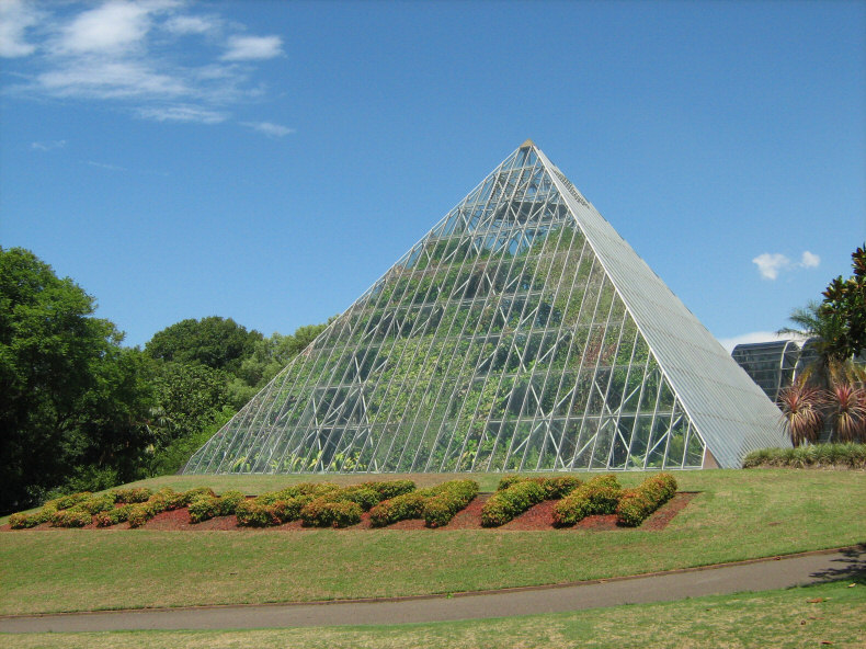Pyramid Glasshouse at the Sydney Royal Botanic Gardens
