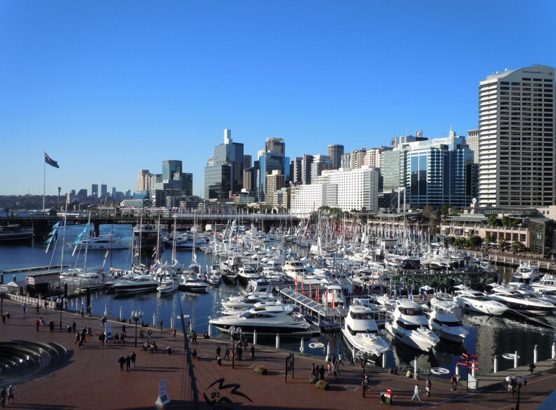 View of Sydney's Skyline from Cockle Bay