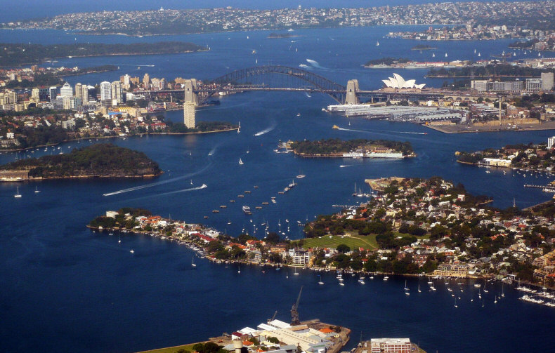 Aerial View of Sydney Harbor