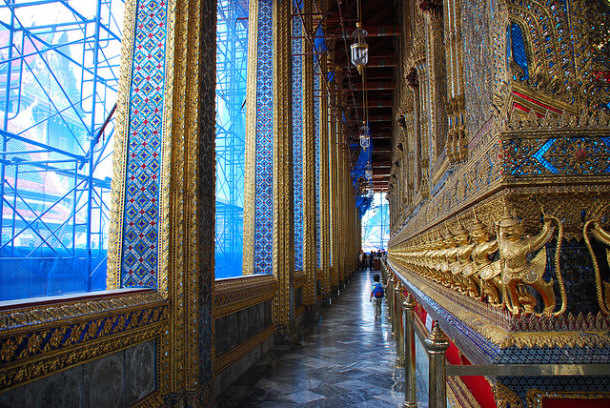 Hall of the Temple of Emerald Buddha by Irene2005, on Flickr Inside the Temple of the Emerald Buddha