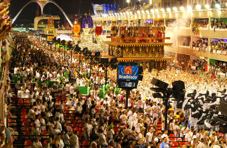 Every year the Rio Carnival is thrown, which is one of the world's most popular and largest carnivals in Rio de Janeiro, Brazil.