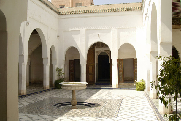 Bahia Palace has an dramatic interior with mosaics