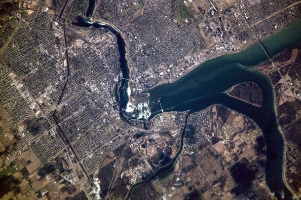 Aerial View of the Niagara Falls