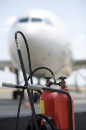 fire extinguisher and plane