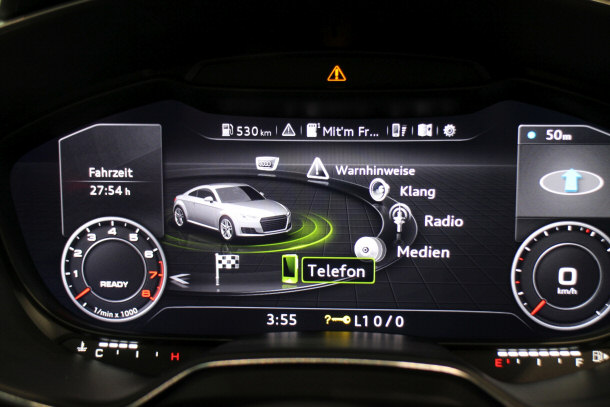 Multi Media Interface on Audi's new Virtual Cockpit