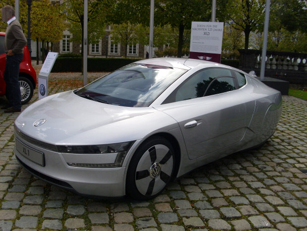 Volkswagen XL1 and is Rated at 261 Miles Per Gallon and the Most Fuel-Efficient Car in the World