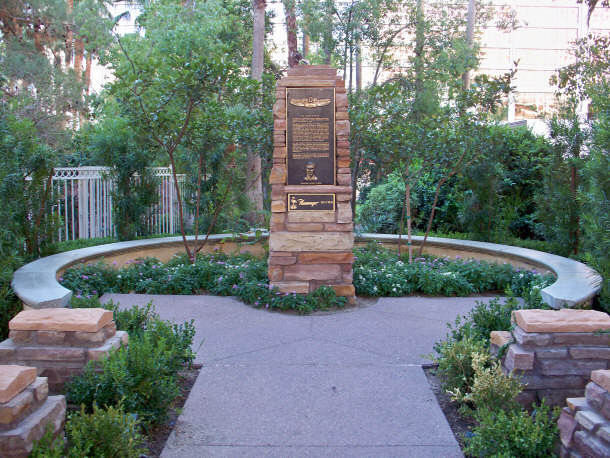 Bugsy Siegel Memorial Outside the Wedding Chapel at the Flamingo Hotel