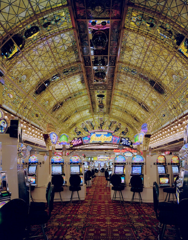 Casino and Leaded-Glass Ceiling