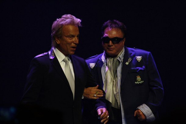 Roy Horn and his Partner, Siegfried perform in Las Vegas.