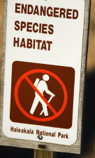 endangered species habitat sign