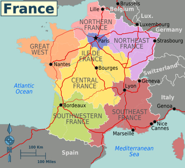 France Regional Map