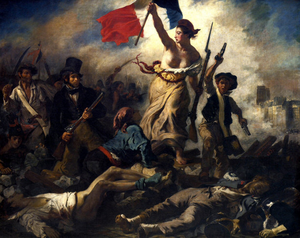 "Liberty Leading the People" - By Eugene Delacroix Commemorating French Revolution of 1830