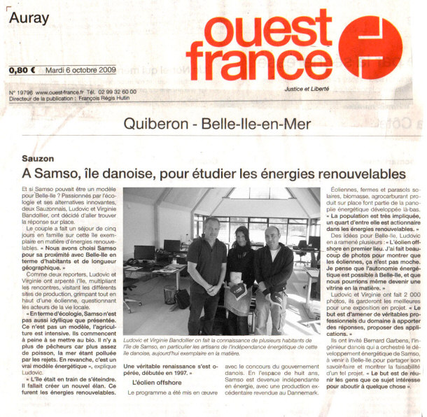 French Newspaper Ouest France Today Section