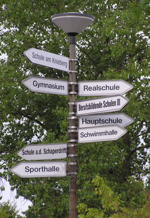 Sign on a School Complex in Germany
