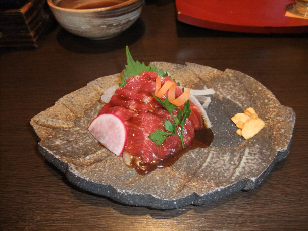 Horse Meat Sashimi from Japan