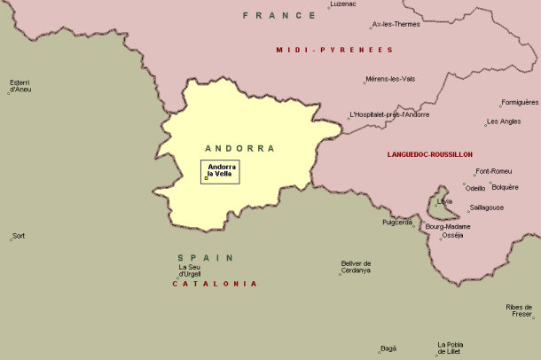 map of andorra