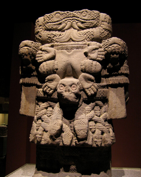 Statue of Aztec Earth Goddess Coatlicue