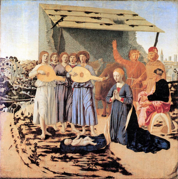 Catholic Nativity Scene - Painting by Piero della Francesca