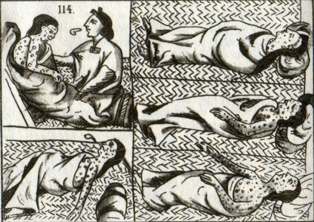 Smallpox Victims in Depicted in this 16th Century Aztec Drawing