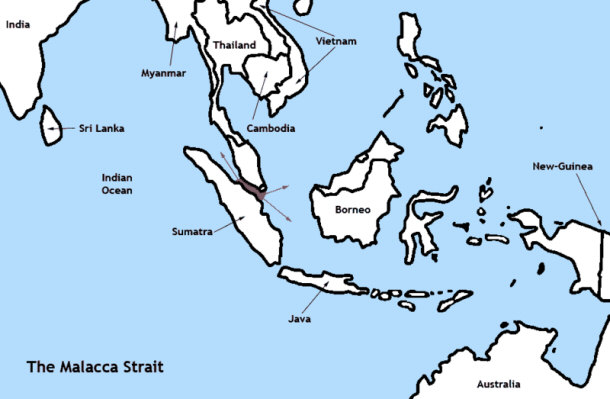 Map of The Strait of Malacca