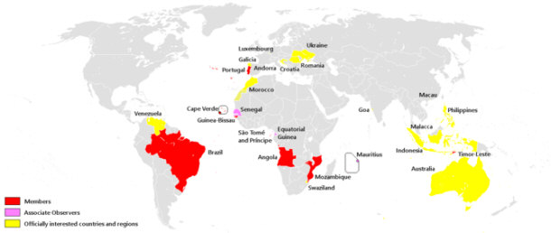 Current Countries with Official Ties to Portuguese