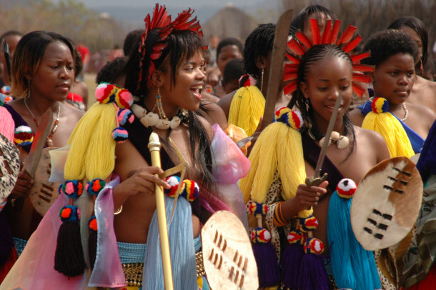Princess Dlamini at Reed Dance Festival in Swaziland 2006