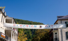 Old election day banner