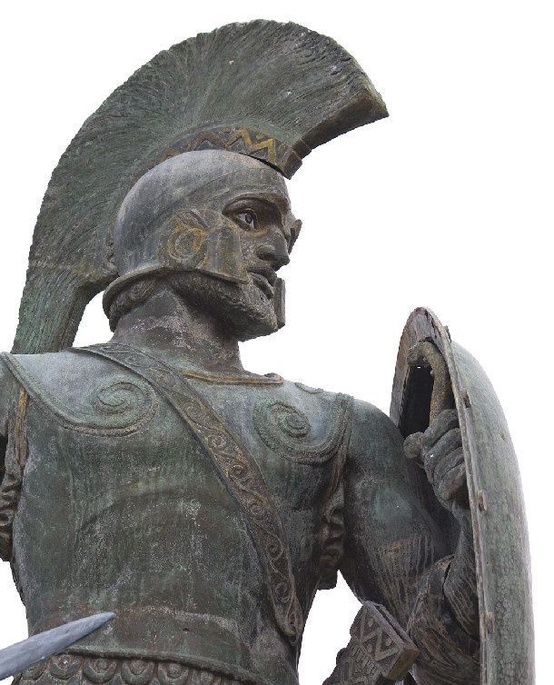 Head of Leonidas Statute in Sparta, Greece