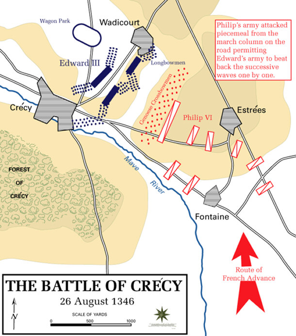 map battle of crecy