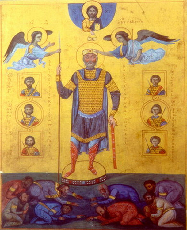 Painting of Basil II Replicated From an 11th Century Manuscript