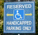 handicapped parking only sign