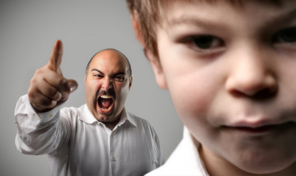 Authortarian, Scolding young boy, Fighting with parent