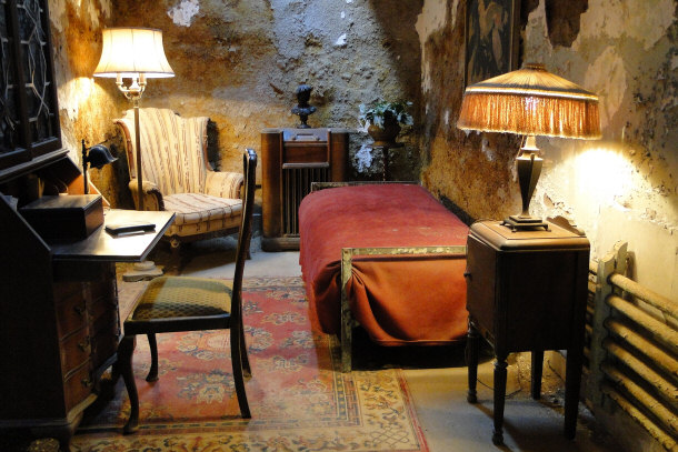 Al Capone's Lavishly Furnished and Appointed Jail Cell - Eastern State Penitentiary, PA