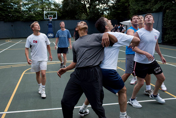 Obama Playing Basketball