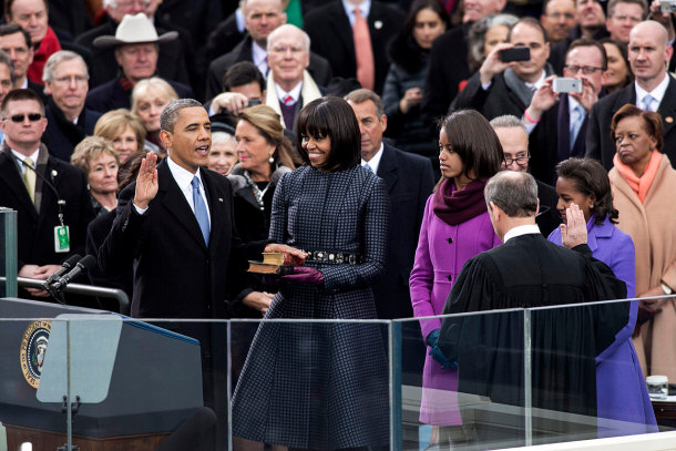 President obama taking oath of office