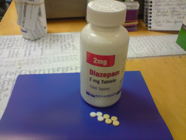 Bottle of Generic Valium - Valium or Diazepam is Commonly Prescribed for Panic Attacks