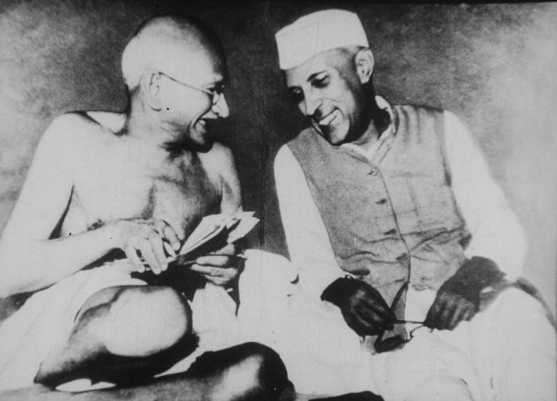Gandhi and the Next Prime Minister of India Nehru in 1946