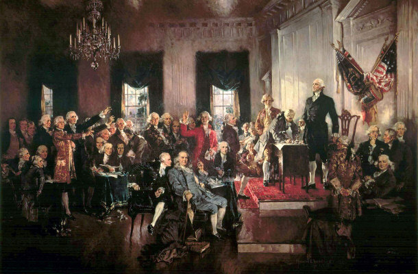 Washington at the Signing of U.S. Constitution