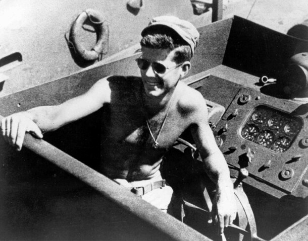 Kennedy at the Controls of PT 101