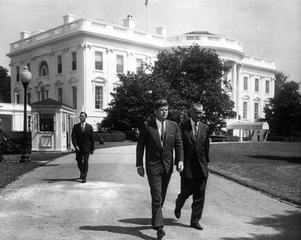 President Kennedy and Vice President Lyndon Johnson