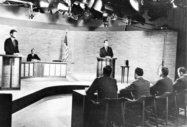 Kennedy and Nixon During a Presidential Debate