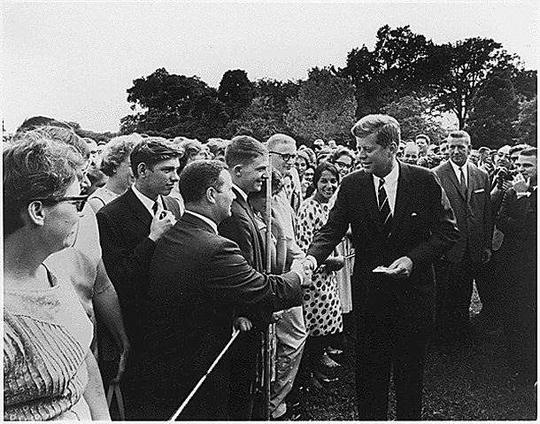 Kennedy Greeting Peace Corps Volunteers - August 28, 1961