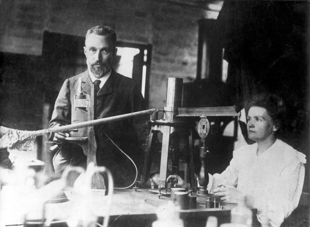 Pierre and Marie Curie in the Lab