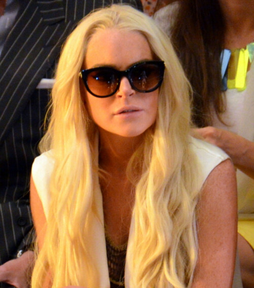 Lindsay Lohan at the Cynthia Rowley Show