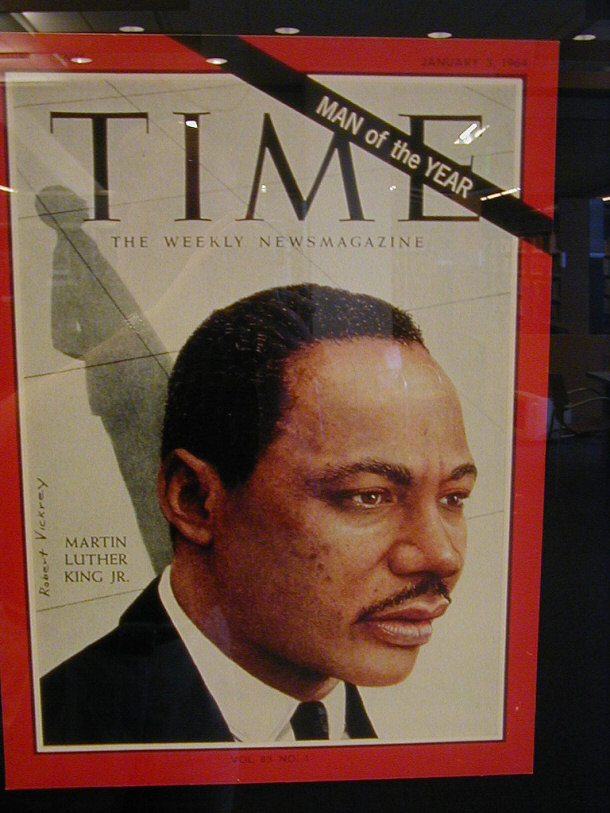 Martin Luther King Jr. was the first African American to appear on Time Magazine
