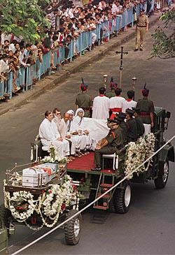 Mother Teresa received a state funeral in India for her work